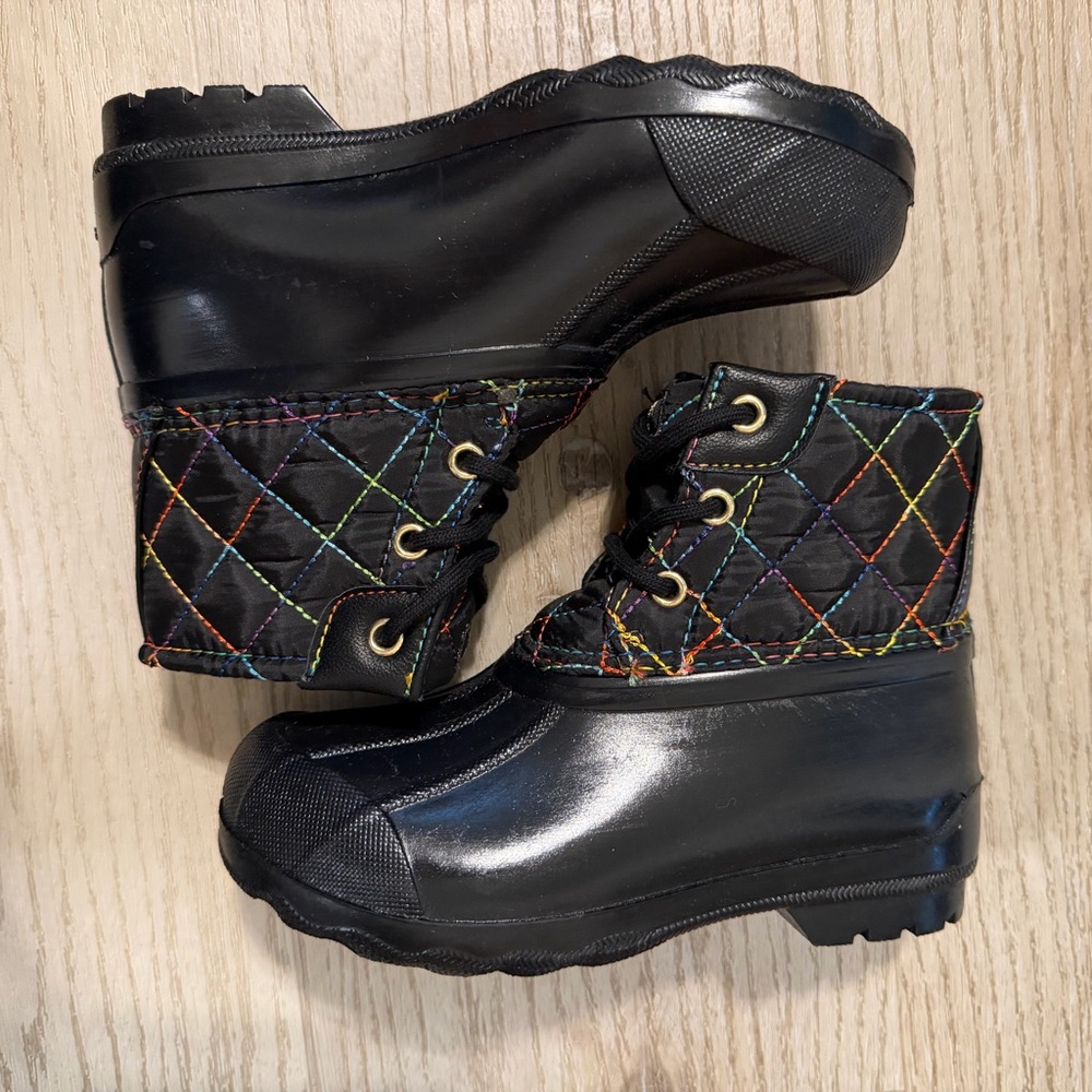 Sperry Port Rainbow Youth Girls' Weather Boots size 11